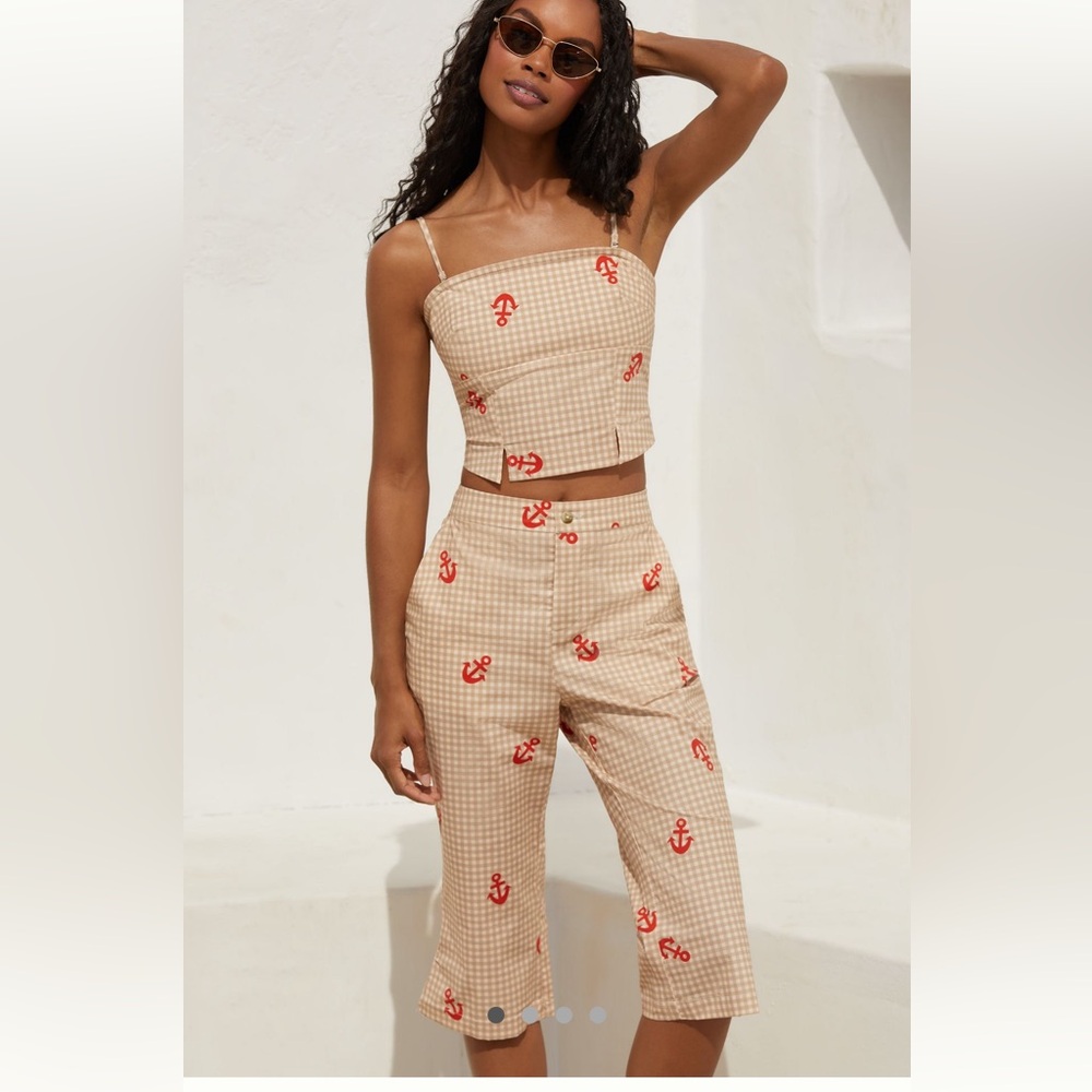 Anthropologie NWT set of cami top and Capri pants; size S-runs slightly large.